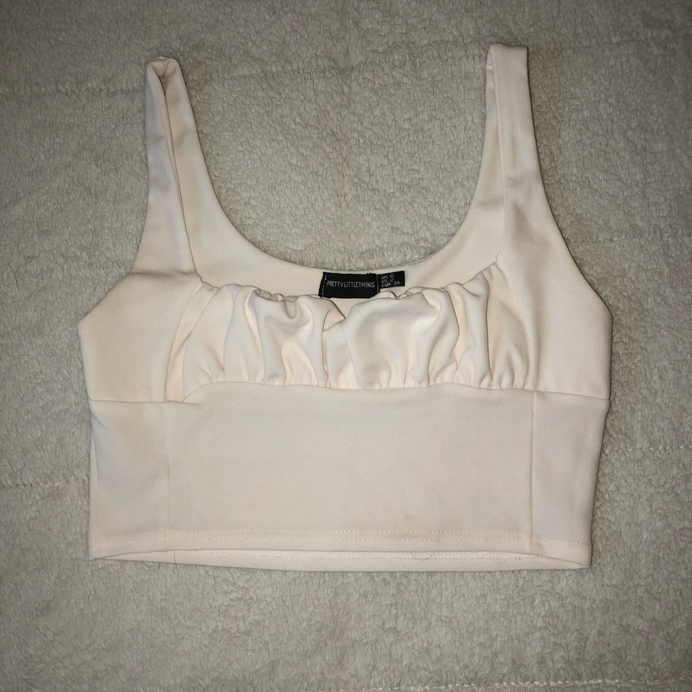 white bustier top